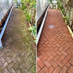 These pathways were covered in moss and very slippery until we pressure cleaned them