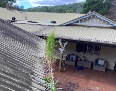 Volunteer window and gutter cleaning project.